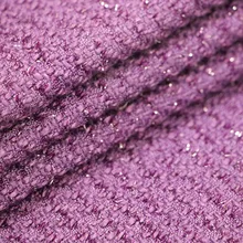 Шерстяной твид фиолетовая светящаяся линия тканые цена на 3 метра в длину 150 см в ширину