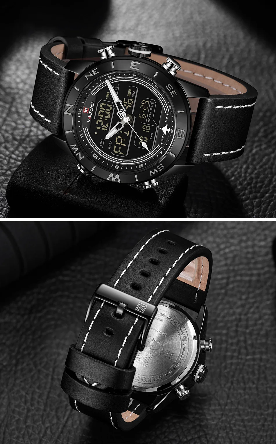 Мужские часы Топ бренд NAVIFORCE модные спортивные часы мужские водонепроницаемые кварцевые часы военные наручные часы с коробкой набор для продажи