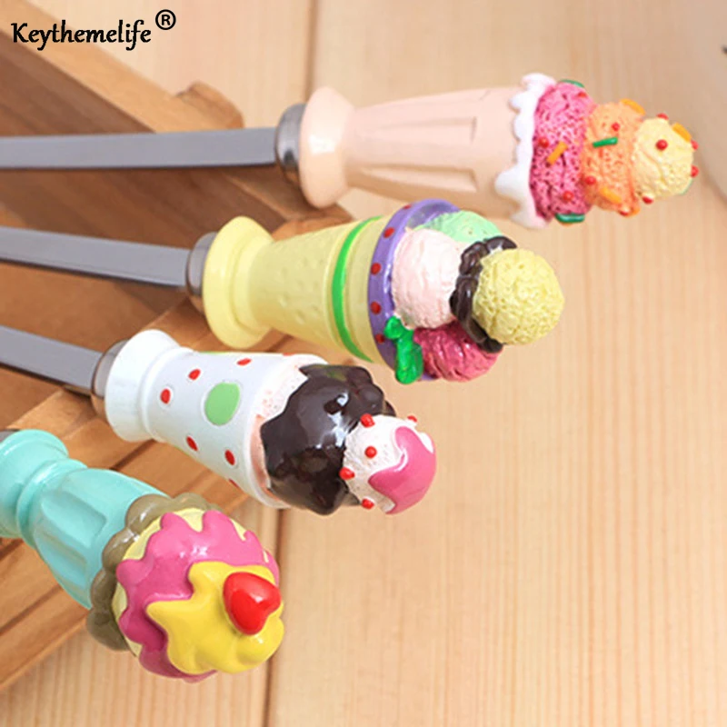 

Ice Cream Shape 4PCS/SET Coffee Spoon Teaspoon Condiment Sugar Measuring Fashion Cute Style Set for Wedding Childen Gift C2