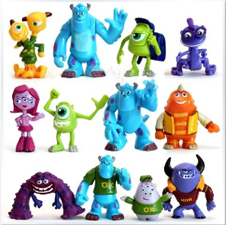 

12 Pcs/Set Disney Toys for Kids Monsters University Plastic Action Figure Toys Dolls Boys Toys Birthday Christmas Gifts Tq0157