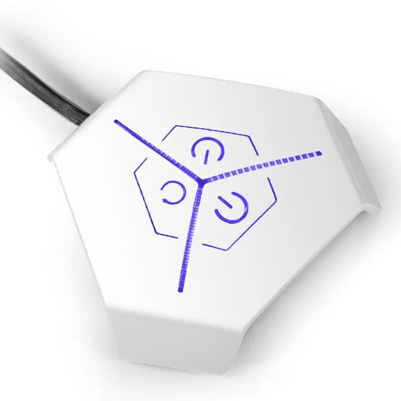 ALLOYSEED V6 المزدوج منافذ USB للماء حاسوب شخصي مكتبي وحدة معالجة خارجية للحاسوب امدادات الطاقة زر التبديل دعم PCI اتصال