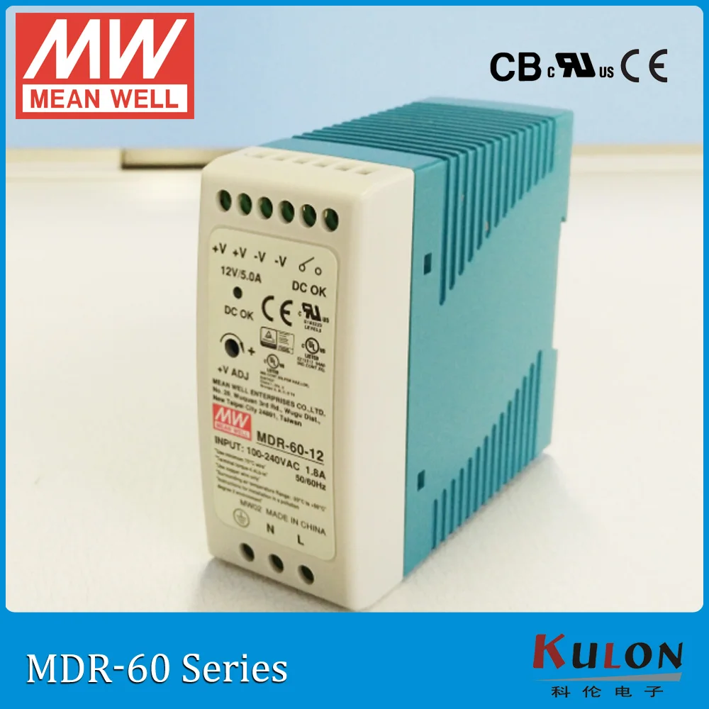 Original Meanwell MDR 60 24 Industrial DIN Rail 24V 2.5A 60W Power