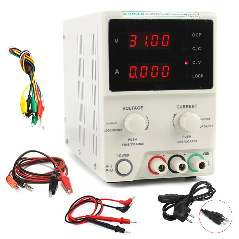 

KD3005D Laboratory Power Supply Adjustable High Precision 4 Digit Display 30V 5A Regulator DC Power Supply Laptop Repair Repair