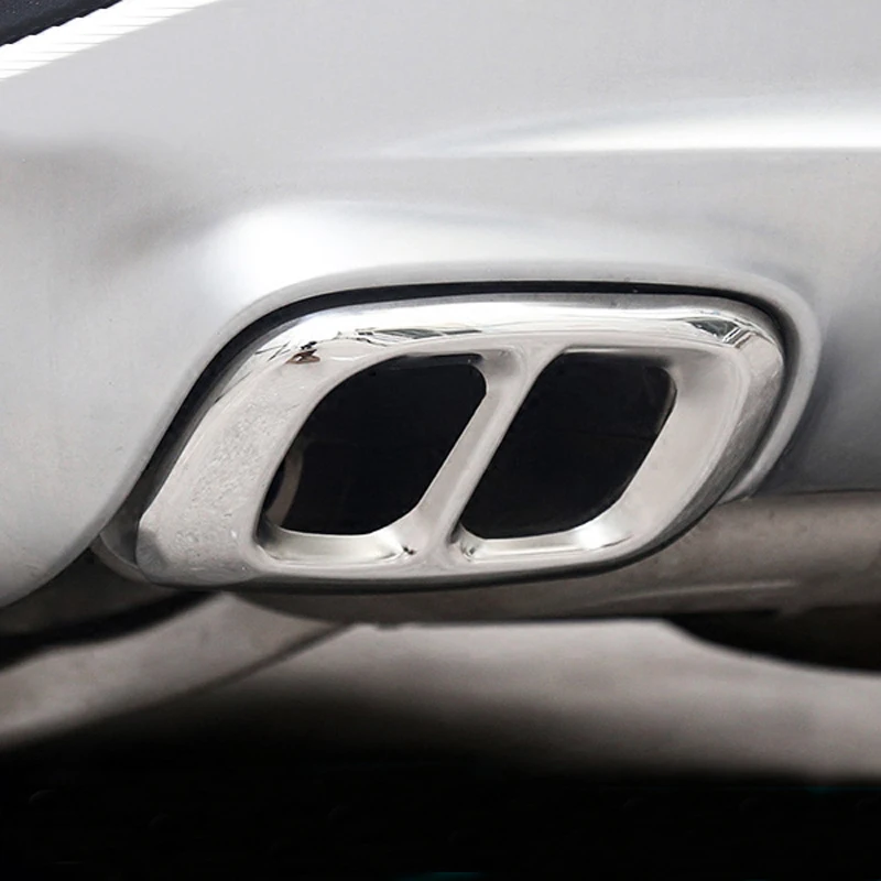 Высокого полета для Mercedes-Benz гла-класс X156- нержавеющая сталь выхлопной трубы выхлопные трубы укладки полоски 2 шт