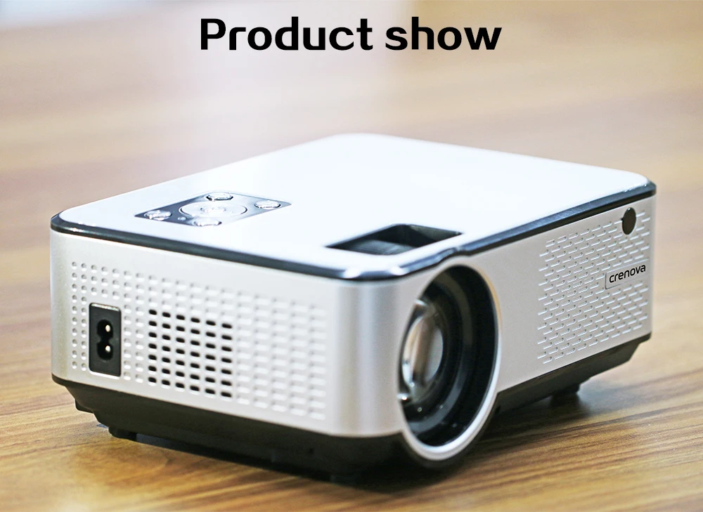 CRENOVA 2019 Newest Android Projector 1280*720P Support 4K Videos Via HDMI Home Cinema Movie Video Projector