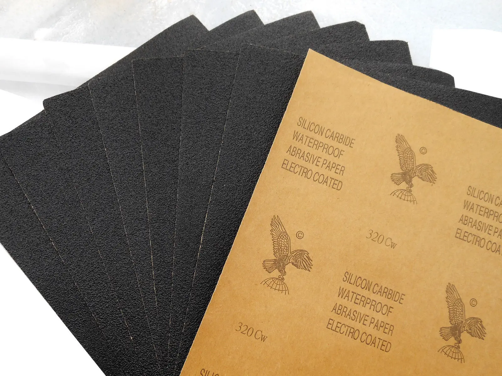 New 10 pcs Hi Quality Abrasive Paper Eagle 320 Grit 9" x 11" Wet Dry