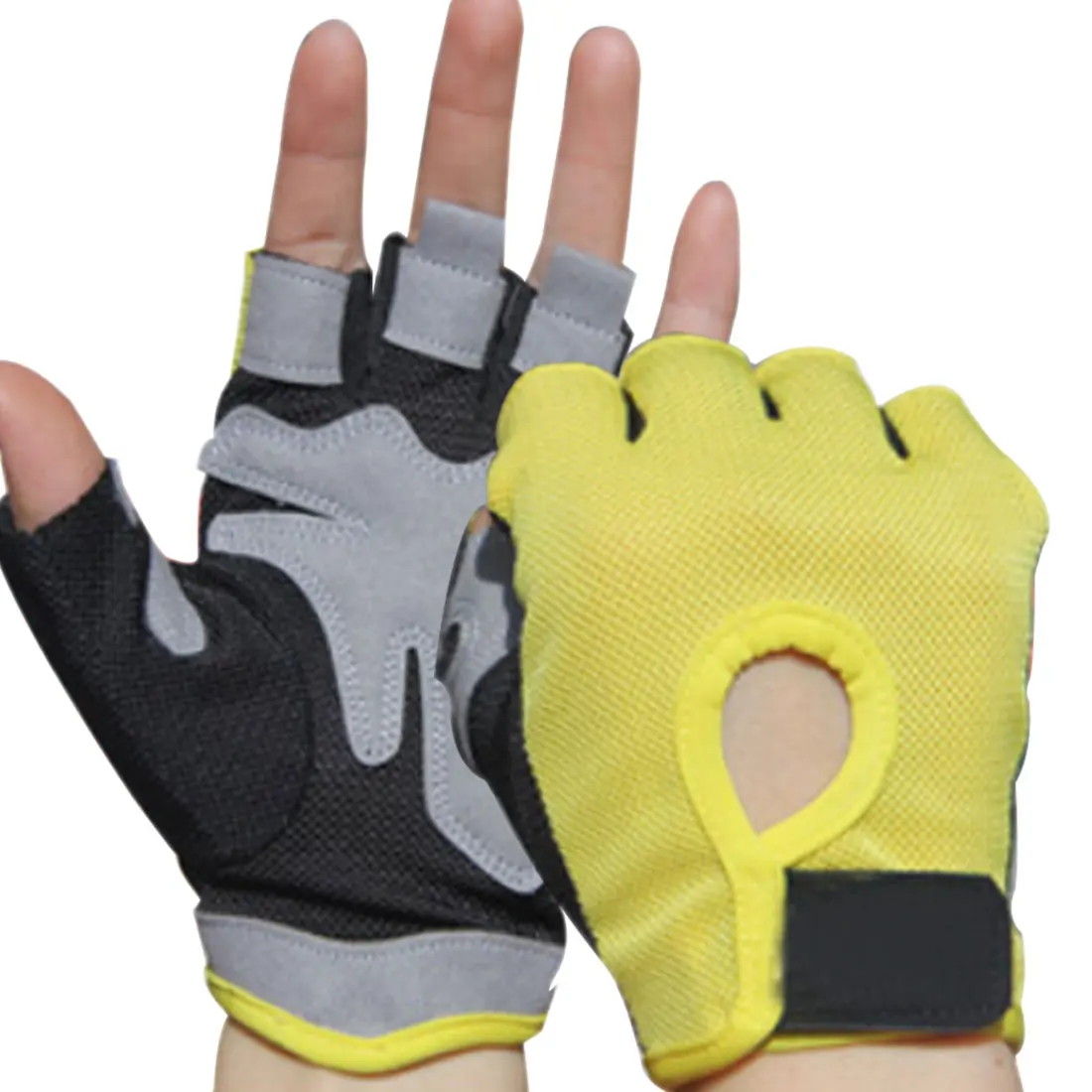 Anti-skid Half Finger Gym Gloves Sports Body Building Training Wrist Gloves Men Dumbbell Fitness Exercise