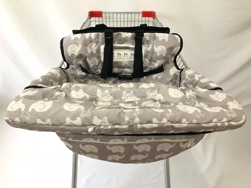 Чехол на колесиках с изображением совы и слона и чехол для стульчика для малышей и младенцев с прозрачным карманом