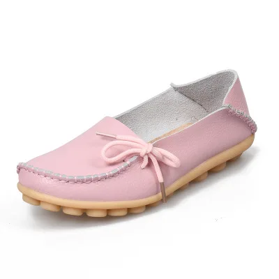 BEYARNE/, женские мокасины из натуральной кожи, женские мягкие туфли на плоской подошве для отдыха, женская обувь для вождения, лоферы на плоской подошве - Цвет: pink