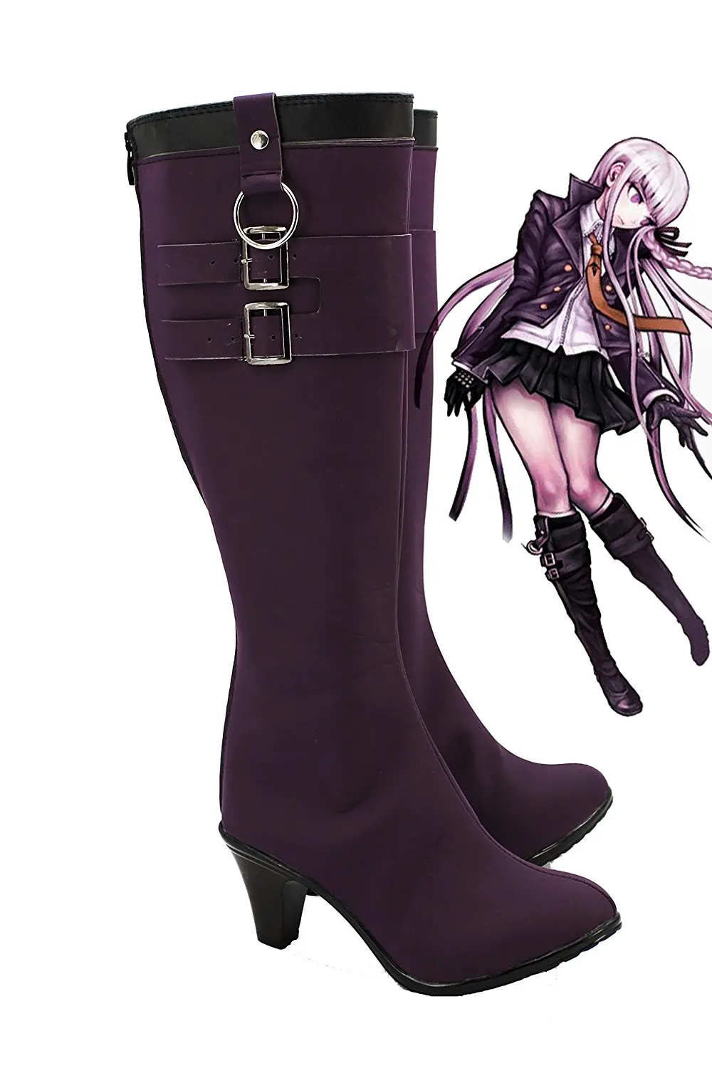 Обувь Kyoko Kirigiri для косплея Danganronpa Trigger Happy Havoc обувь на высоком каблуке фиолетовая