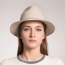 Sedancasesa новые фетровые шляпы для женщин с широкими полями, высокое качество, австралийская шерстяная фетровая шляпа, Осень-зима, модная женская фетровая Кепка