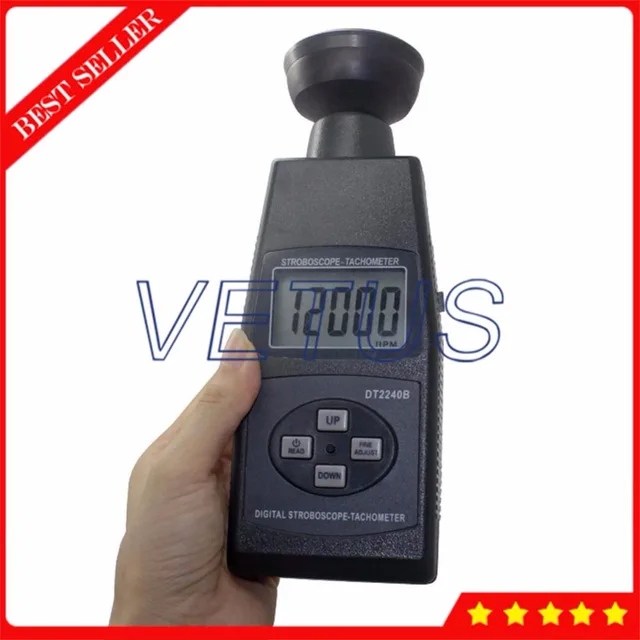6039,999RPM Digital speedometer DT2240B Non contact Tachometer Rpm