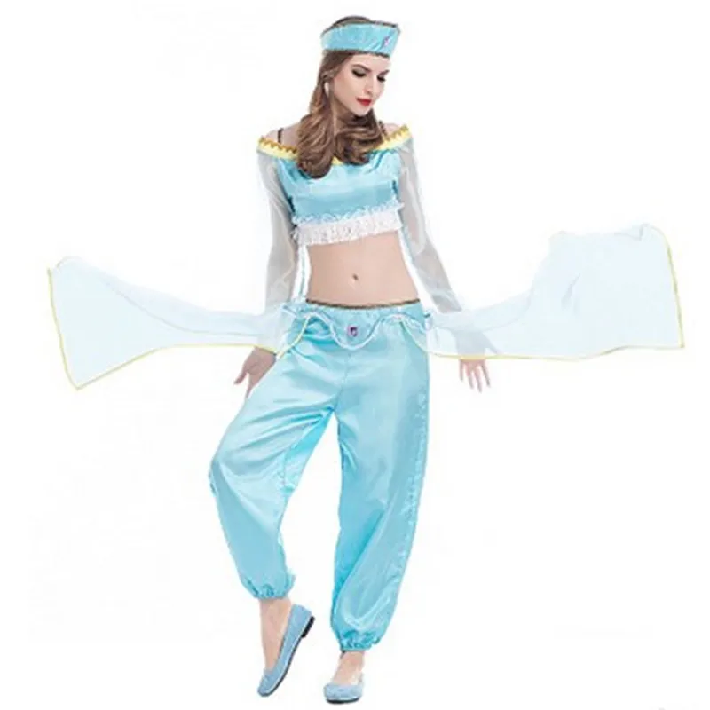 Arab Belly Dance Performance Cosplay Women Sexy Halloween Princess Costume Fairy Tales Aladdin S