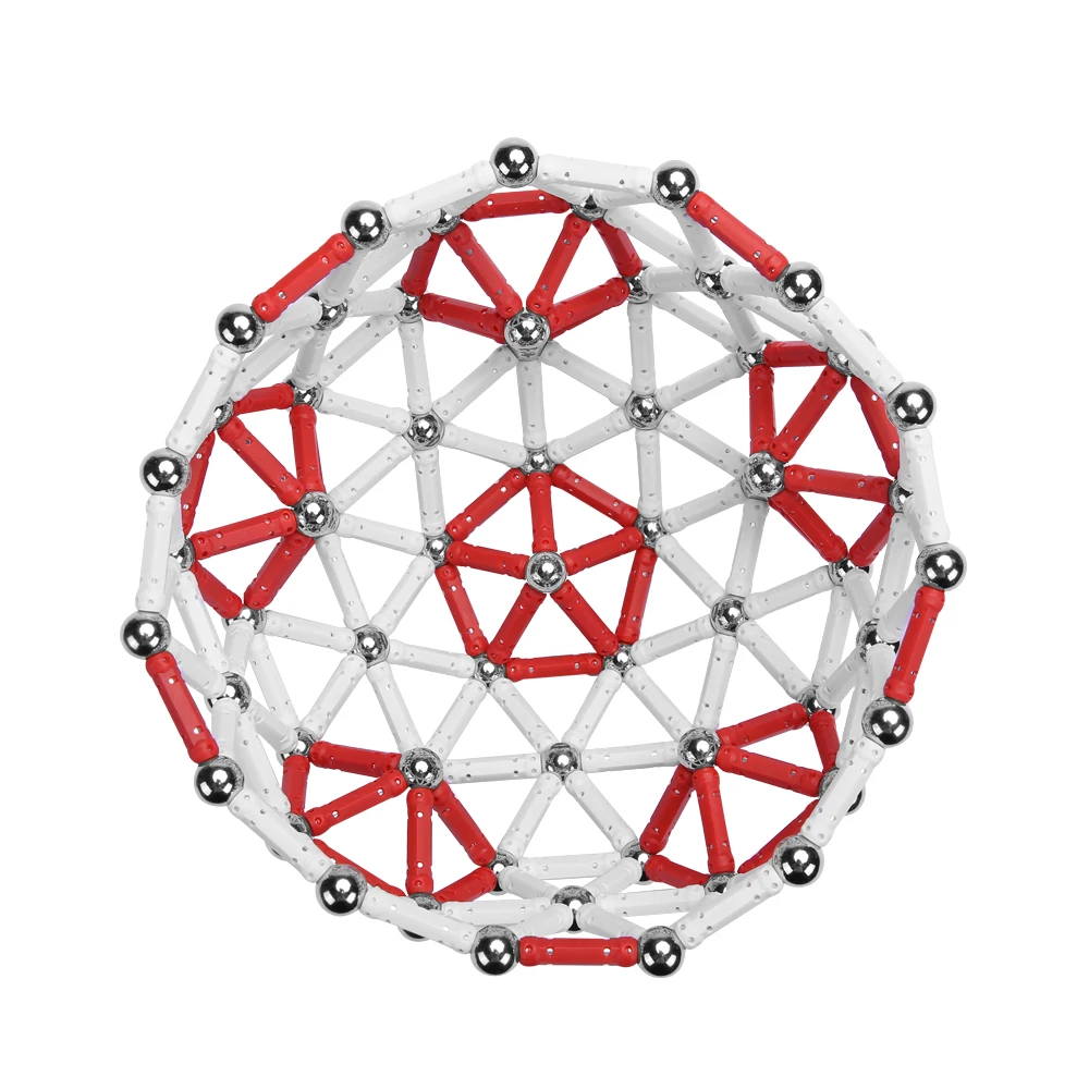 

100pcs Magnetic Sticks 50pcs Metal Balls Toys For Kids Magnet Building Blocks Accessories Designer Construction Educational Toys