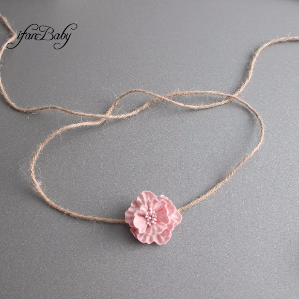 baby girl Hemp Rope Tie Hair Bands (4)