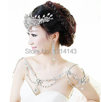 

2014 New Fashion Bride Jewelry Rhinestone Wedding Bridal Shoulder Chain Bridal Necklace Bridal Accessories