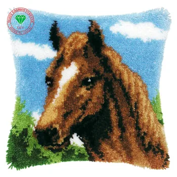 

diy mat Cross-stitch Patchwork stitch pillowcase embroidery thread Latch hook rug kits cushion rug home cushion mat hook rug