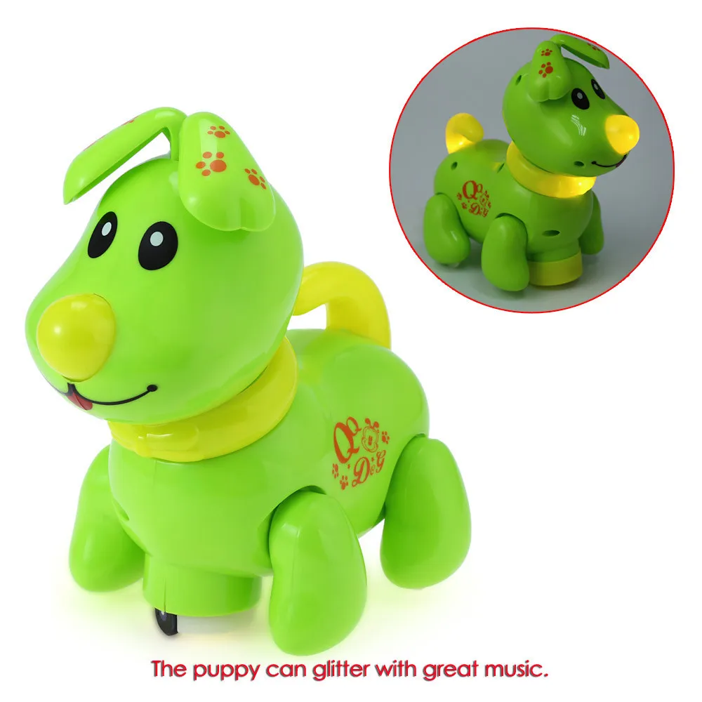 Электронные Домашние животные музыка свет прогулки щенок собака дошкольного образования игрушка для детей три цвета на выбор подарок