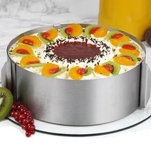 Stainless Steel 6 -10cm Adjustable Cake Mousse Ring 3D Round Cake Mold Cake Decorating Baking Accessories Tools stainless steel 6 10cm adjustable cake mousse ring 3d round cake mold cake decorating baking accessories tools
