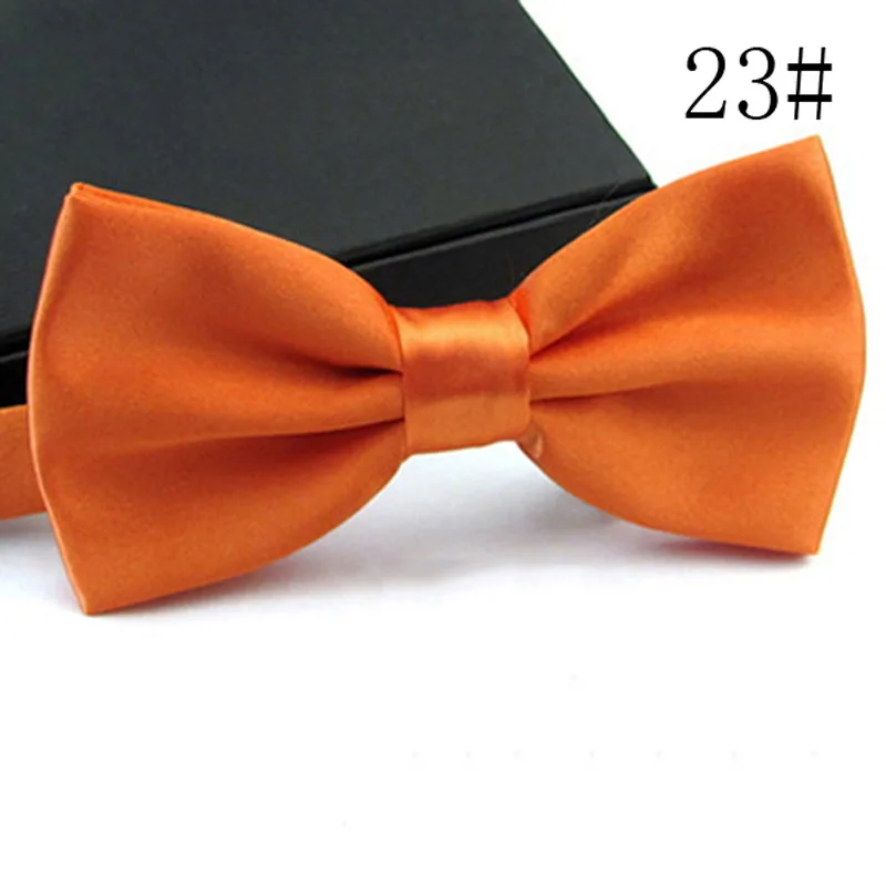Men Orange 35 цветов, однотонные модные галстуки-бабочки для жениха, мужчин, детей, торжественные цветные галстуки-бабочки для мужчин, свадебные галстуки-бабочки - Цвет: Men Orange