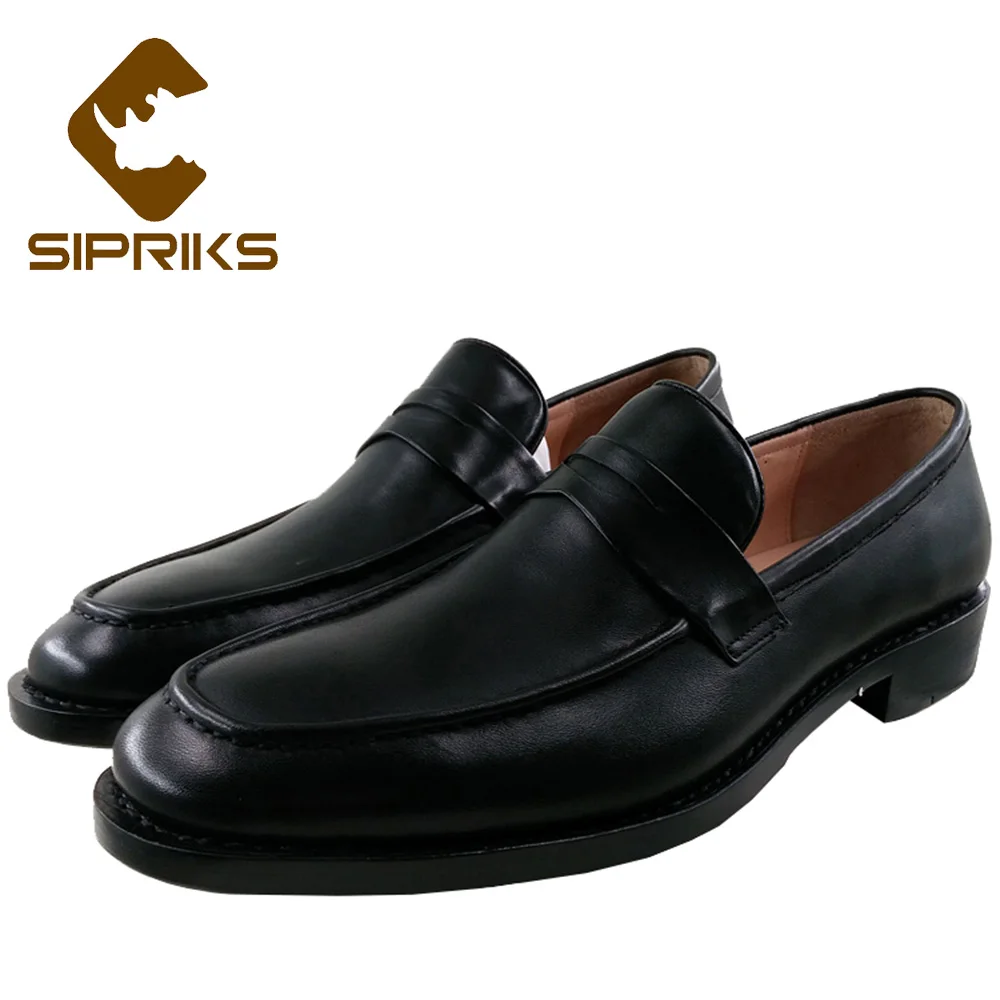 Cuero Topsiders On s9501 Sipriks B Auténtico Negocio Trabajo Slip Vestido Jefe Clásico A Hombres Mens Mocasines Pisos S9501 Penny Partido Negro Zapatos 60twRg0q