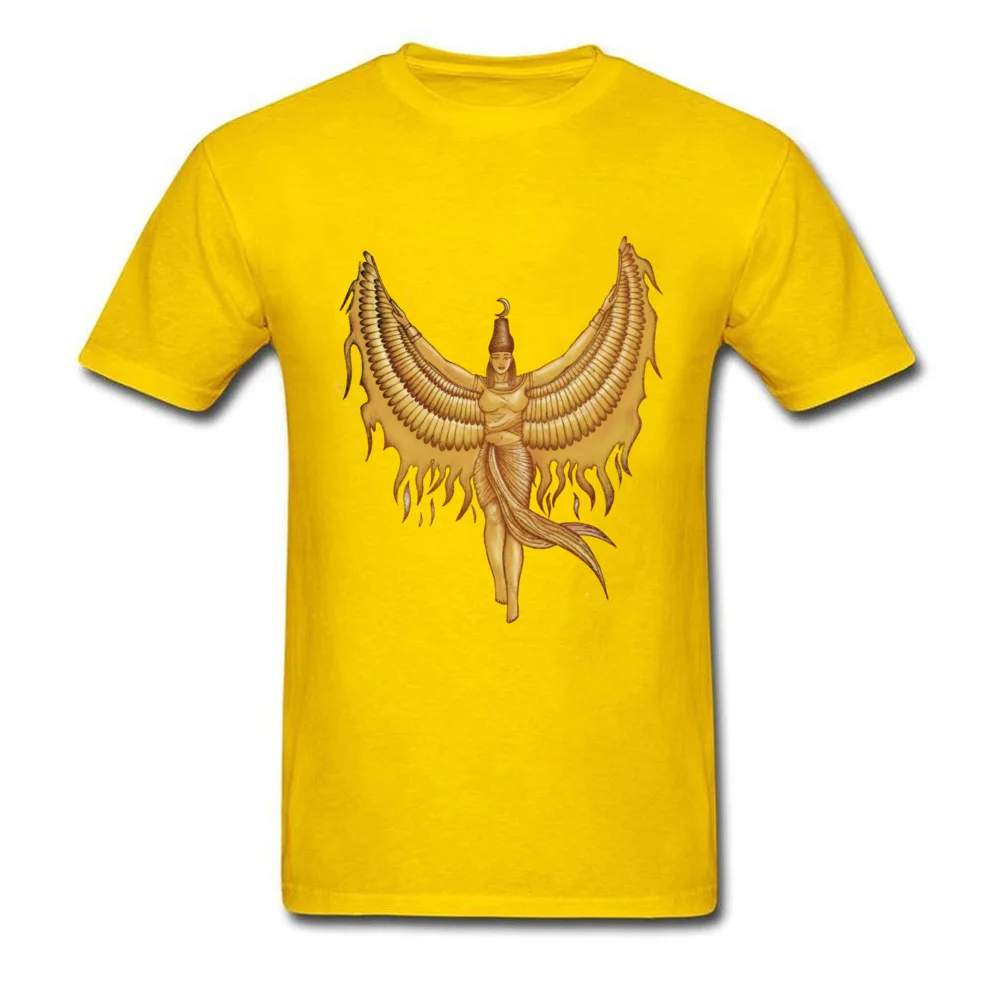 Isis Goddess Egypt with wings of the legendary bird Phoenix_yellow