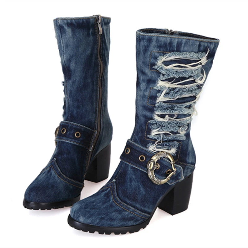 boots blue jeans