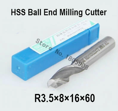 

Free shipping 5PCS R3.5 high speed steel ball end milling cutter, straight shank white steel cutter, R alloy milling cutter