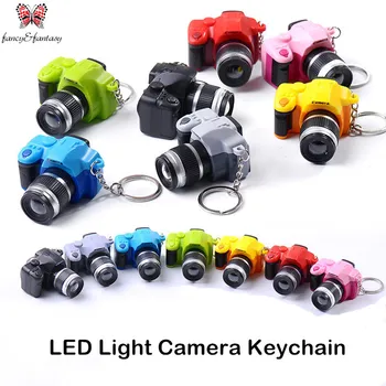 Fancy&Fantasy Creative camera Led keychains With sound LED Flashlight Key chain Fancy toy Key Ring Amazing gift Keychain ZKDF