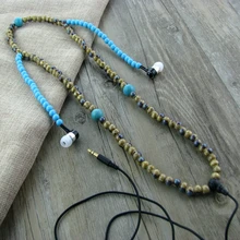 Urizons 2016 New Arrival Fashion Luxurious ceramic beads Necklace Earphones for boys and Girls