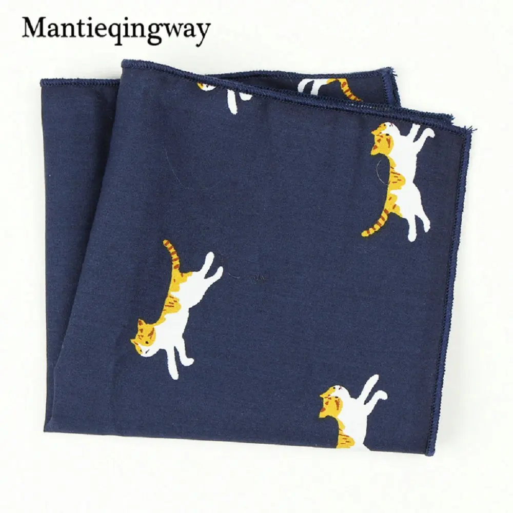 Mantieqingway модные Для мужчин хлопок 24*24 см платок свадебные Принт Цветочный