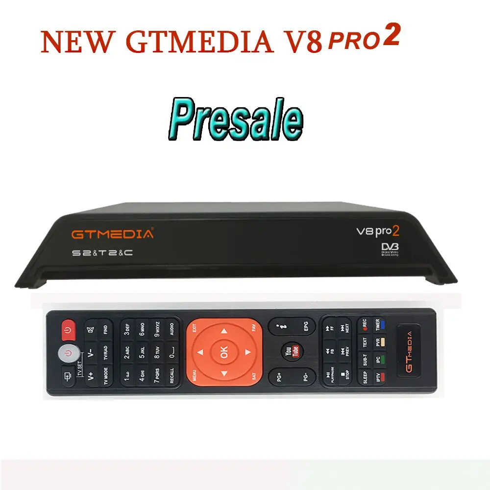 

Gtmedia V8 Pro2 DVB-S2+T2+Cable+1 year Europe line CCcam same as vs freesat v8 super Satellite Receiver Support H.265