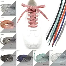 120 см светящиеся шнурки Модные Двухслойные плоские шнурки 2019 бегунок плетеные ленты безопасные шнурки для обуви светоотражающие шнурки