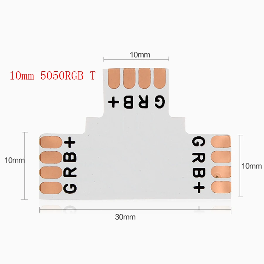 50 шт./лот 2 контактный 4 светодиодный разъем L T X Shape FPC Adapter для 8 мм 10 3528 5050 RGB ленты