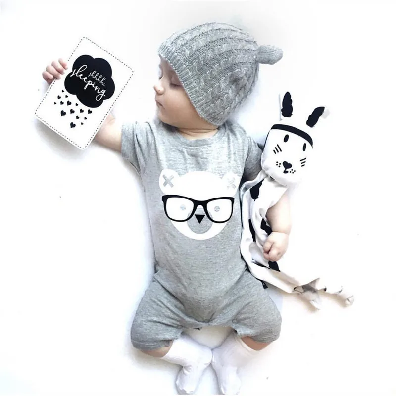 

2019 summer baby boy girl romper cute cartoon pattern short sleeve newborn clothes jumpsuit baby clothing infant Pajamas Outfits