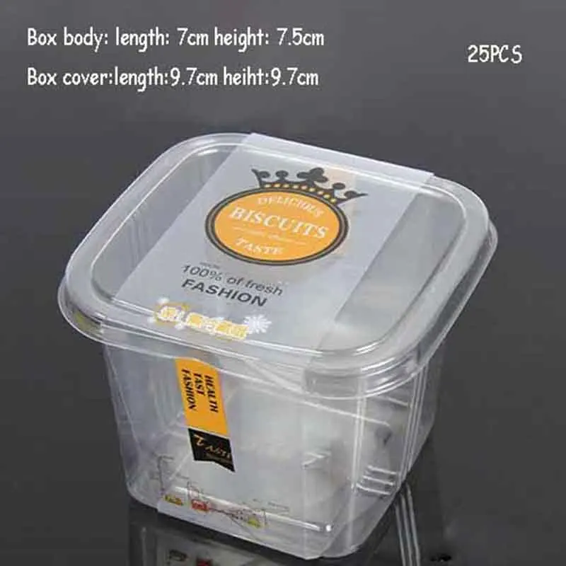 Торт чехол мешок для риса упаковочная коробка одноразовая коробка с фруктами посуда тысяч-слой вынос Еда контейнер Аксессуары для выпечки 10/25 шт - Цвет: Model B 25pcs