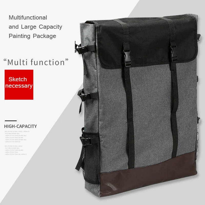 

Bgln 4K light gray canvas sketch drawing board large capacity travel shoulder drawing bag art supplies
