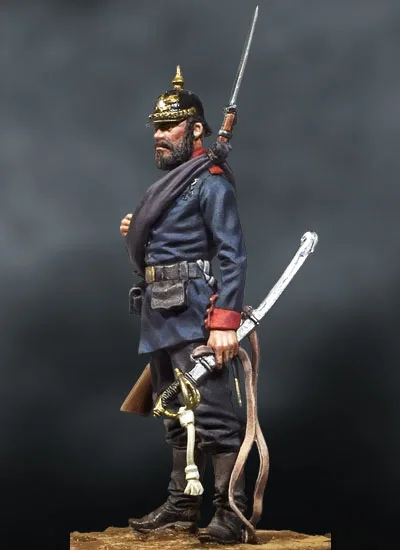 Сборочные неокрашенные весы 1/32 54 мм солдат 1871 фигура модель из смолы|resin model|54mm