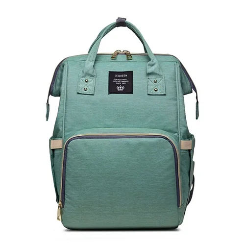 Lequeen детские пеленки сумка рюкзак для мам мамы сумка вместительные, для будущих мам подгузник сумка Детский дорожный рюкзак для коляски сумка для подгузников сумка рюкзак для мамы рюкзак мама для памперсов - Цвет: Светло-зеленый
