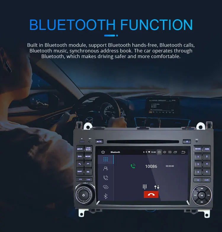 Excellent LJHANG 2 Din Android 9.0 Car DVD Player For Mercedes Benz B Class B200 W169 W245 W639 Viano Vito Sprinter B170 GPS Navi Stereo 7