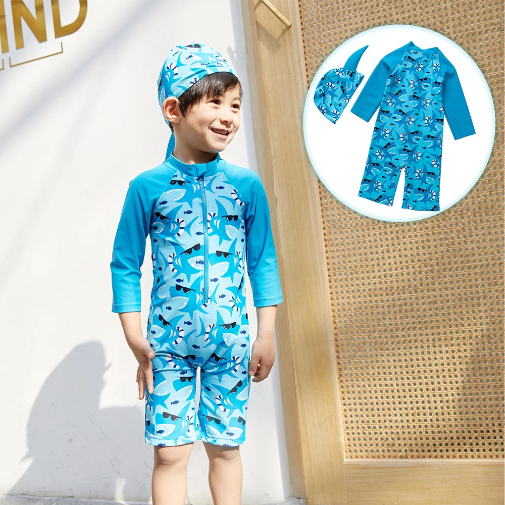 2019 New One Piece Surfing Clothing Baby Boy Kids Swimsuit Jumpsuit