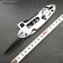 Stainless steel Multifunctional knife Folding Camping Knife Tactical Hunting Knife Outdoors Camping EDC Rescue Tools mini stainless camping survival tactical multi functional knife outdoor folding hunting rescue tools mirror polishing camping