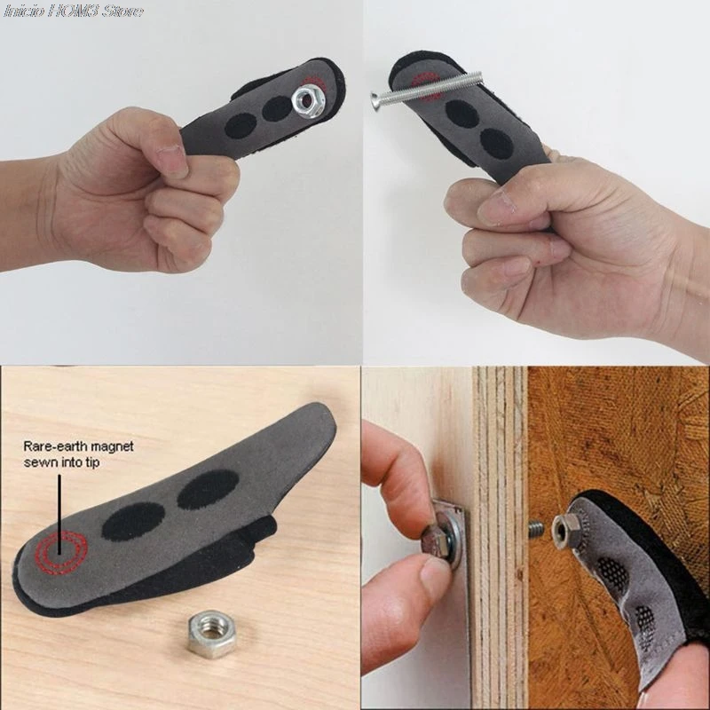 

1PC Magnetic Fingertip Sleeve Magnet Finger Tip Protective Cover Convenient Hand Woodworking Tools