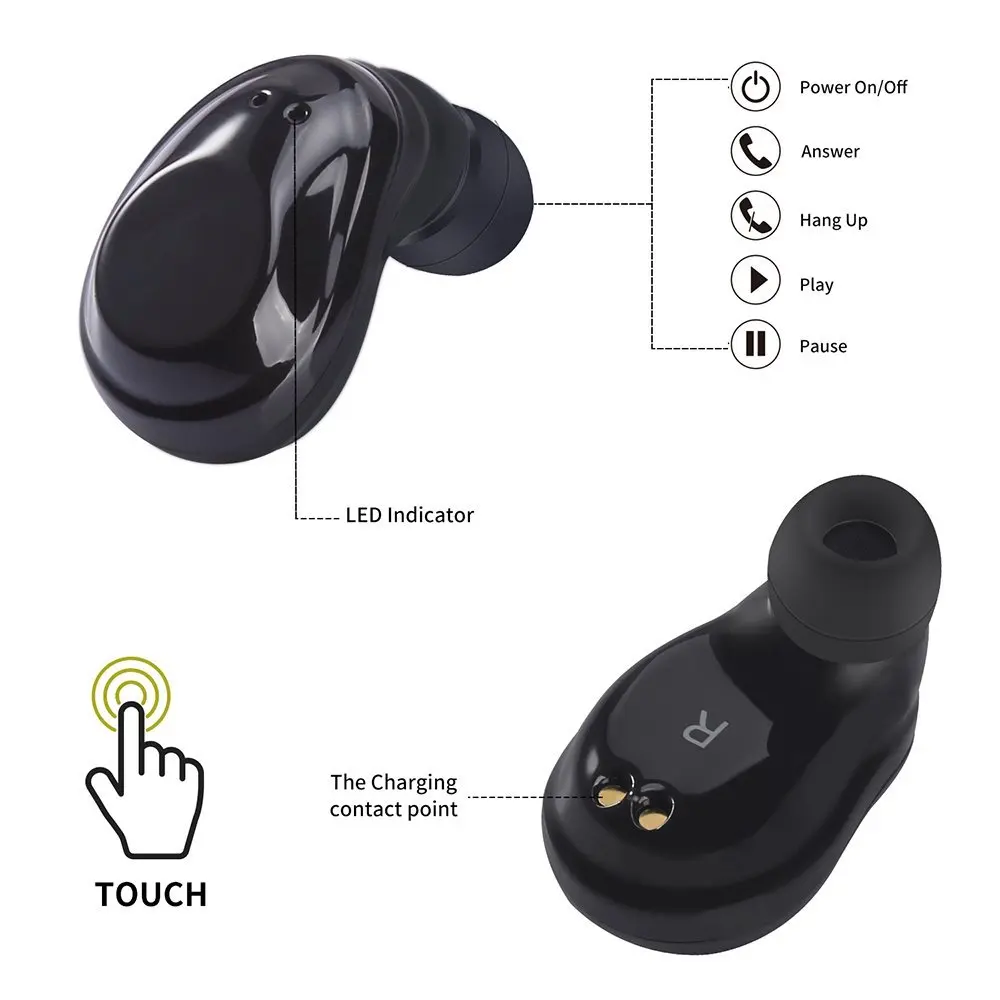 TCunPT X6 TWS Bluetooth наушники мини двойные беспроводные стерео спортивные