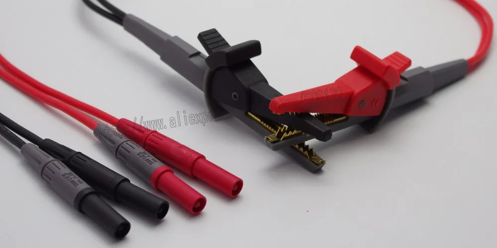 LCR Meter Test Leads Probes Terminal Kelvin Clip Wires 4mm Banana Clip Cable LCR Meter Test Leads Probes Terminal Kelvin Clip Wires 4mm Banana Clip Cable
