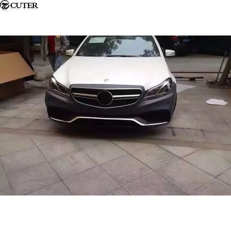 W212 E63 AMG стильный комплект кузова автомобиля FRP Неокрашенный передний бампер задний бампер боковые юбки для Mercedes Benz W212 E300 AMG 14-16