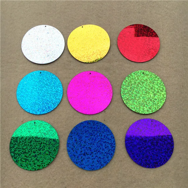 1kg Wholesale 50mm Large Round Sequins PVC flat Sequin Paillettes
