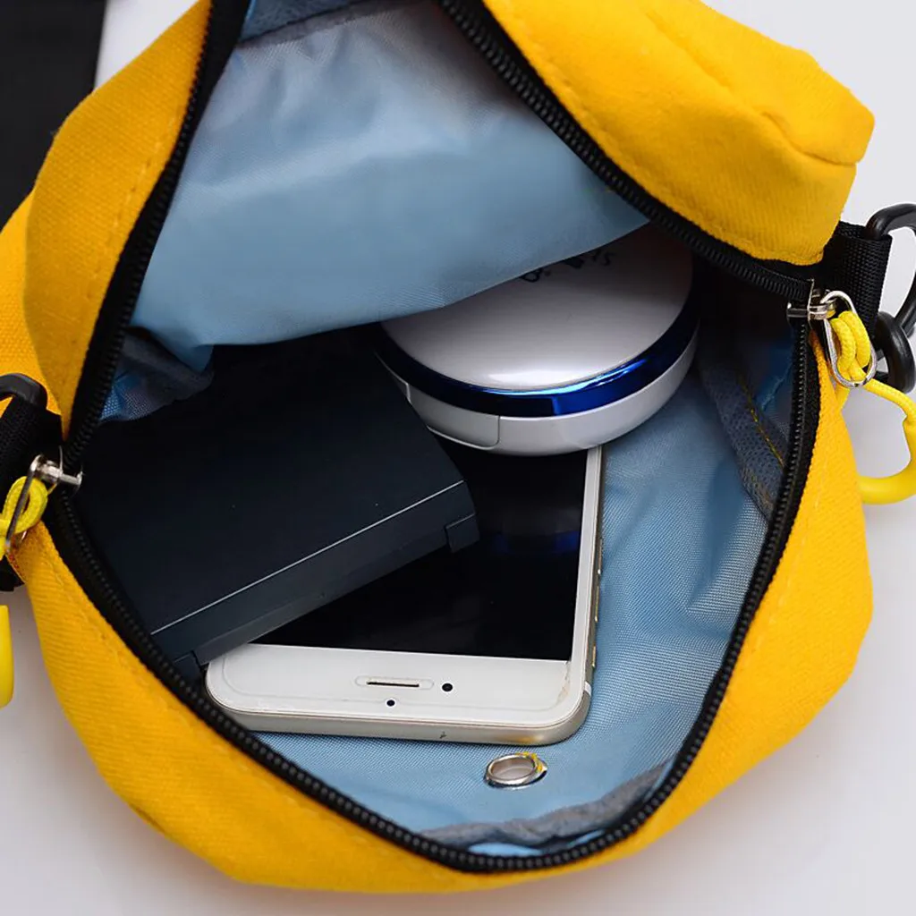 Crossbody Bag For Women Pure Color Casual Tote Outdoor Bag Canvas Handbag Zipper Shoulder Small Messenger Bag Womens Handbags