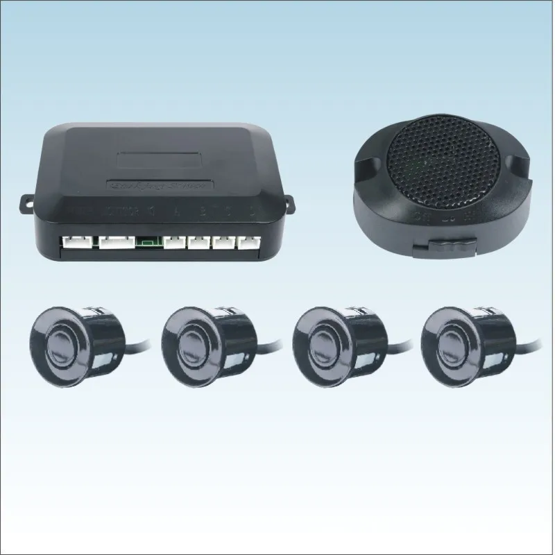 

Car Parking sensor 4 sensors+ Buzzer Backup Radar Detector System Reverse Sound Alert 22MM white black sensors
