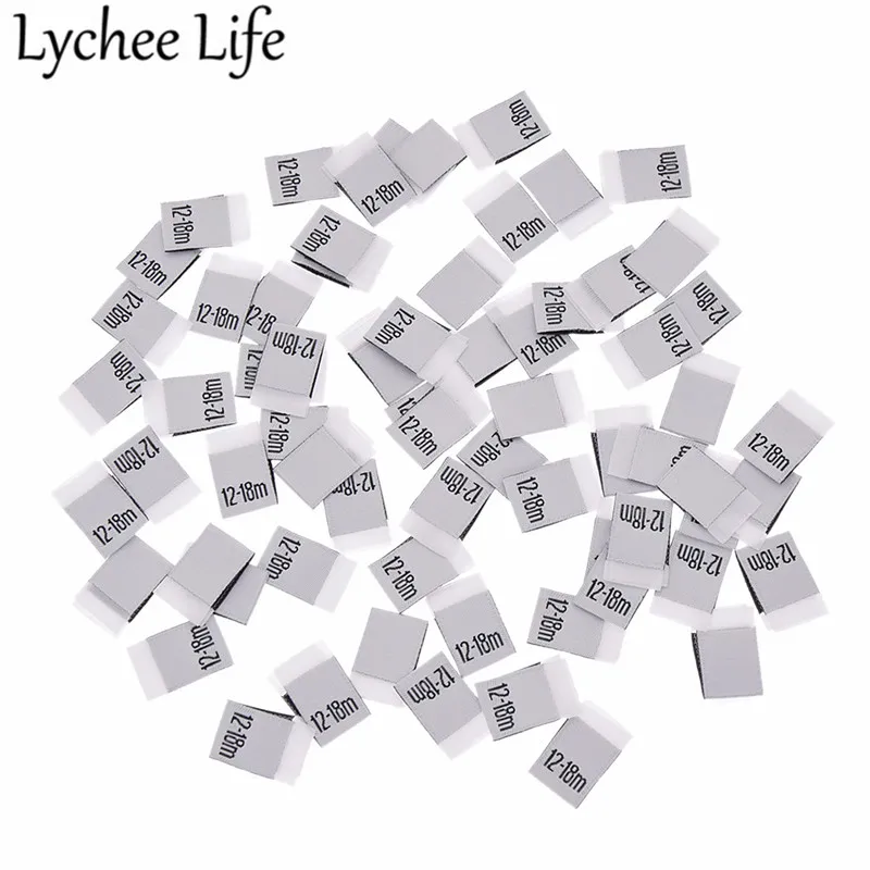 Lychee Life 100 шт. детская одежда размер этикетки полиэстер с буквенным принтом этикетки ручной работы DIY Одежда швейная ткань аксессуары